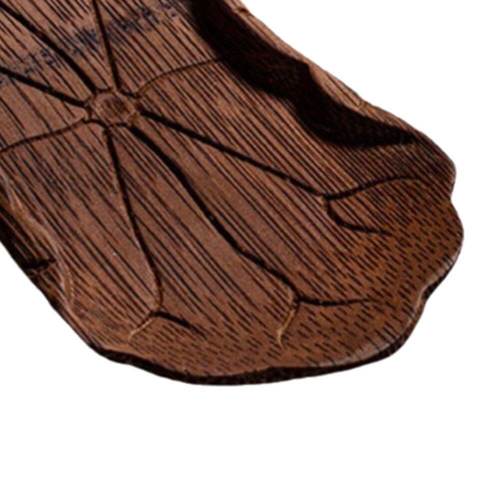 Plateau En Bambou En Forme De Feuille - Plateau De Service En Bois