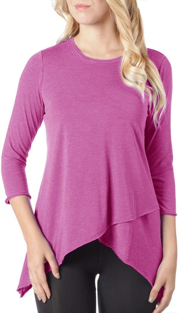 Calvin Klein Performance Womens Jersey Asymmetric Casual Top