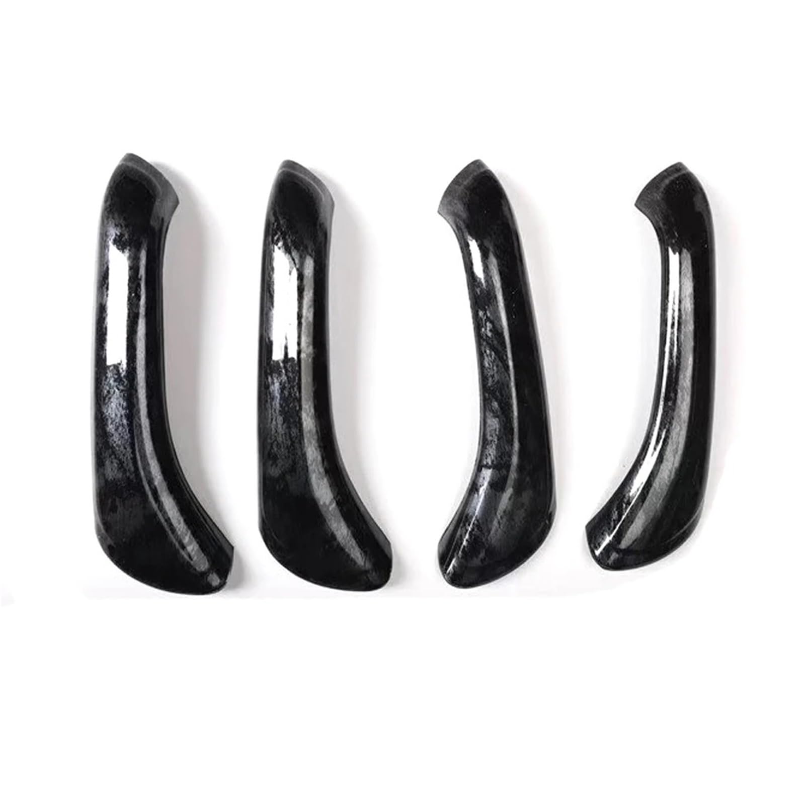 Himwqfuh Black Wood Interior Trim For Mondeo 2010 Carbon Fiber Abs Car Door Handle Decoration Strips Trim Styling Interior Auto Molding Accessories 4Pcs Auto Central Inner(Black Wood)
