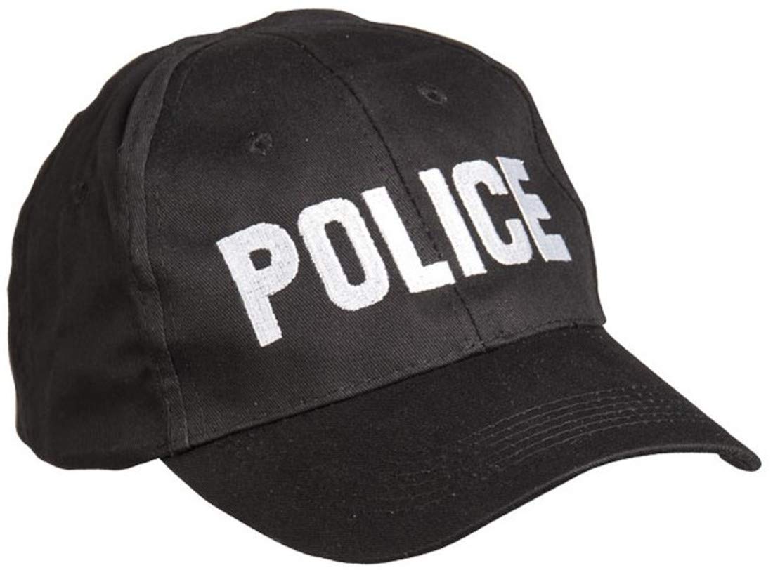 Mil-Tec Embroidered Police Cap Black