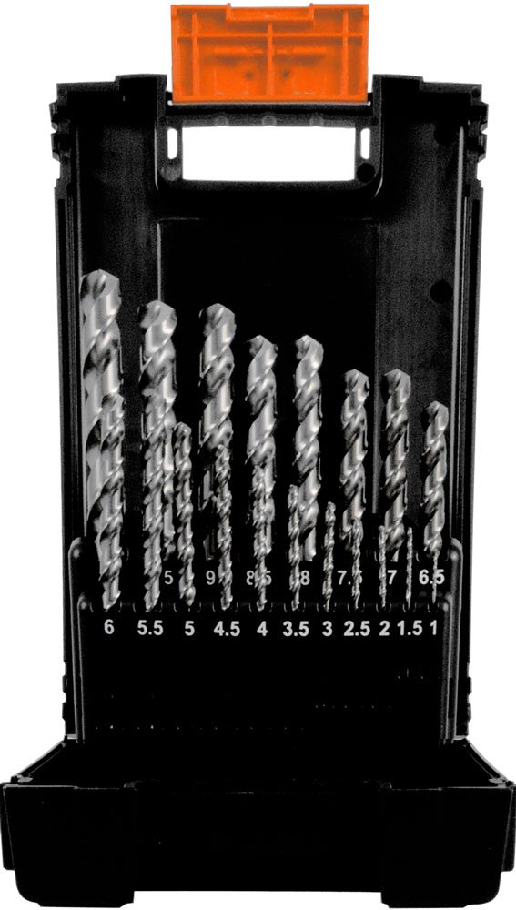 PROJAHN 67314 drill bit set HSS-G Turbo 1-10 mm 19pcs plastic case