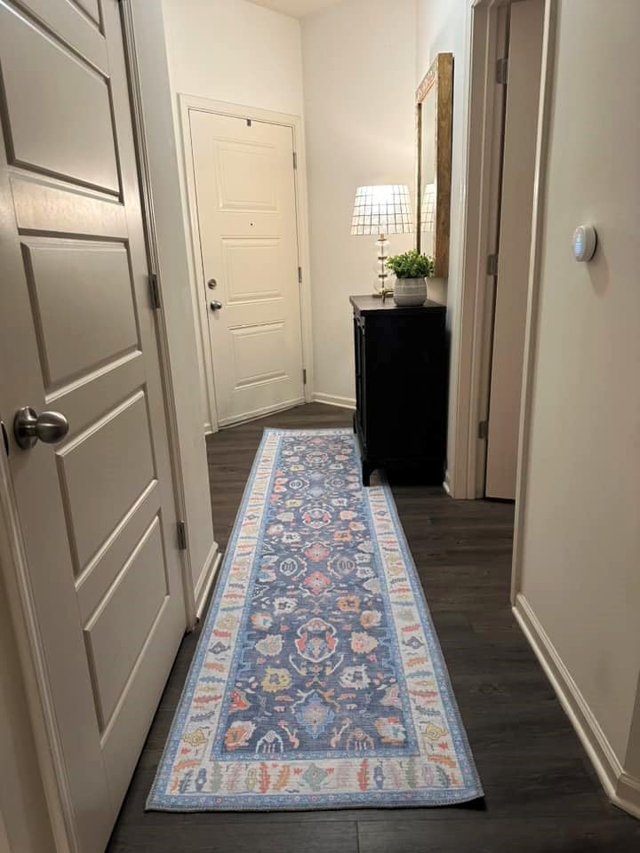 Modern Oushak Runner Rug, Vintage Turkish Pastel Oriental Antique Inspired Runners, Washable Rugs Luxury Hallway Bedroom Bathroom Kitchen Entryway 2'5 x 6'9 387bnb 2'5 x 6'9