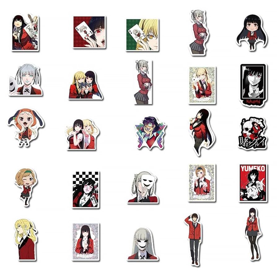 Amazon.co.jp: 50枚 賭ケグルイ ステッカー 防水 シールセット