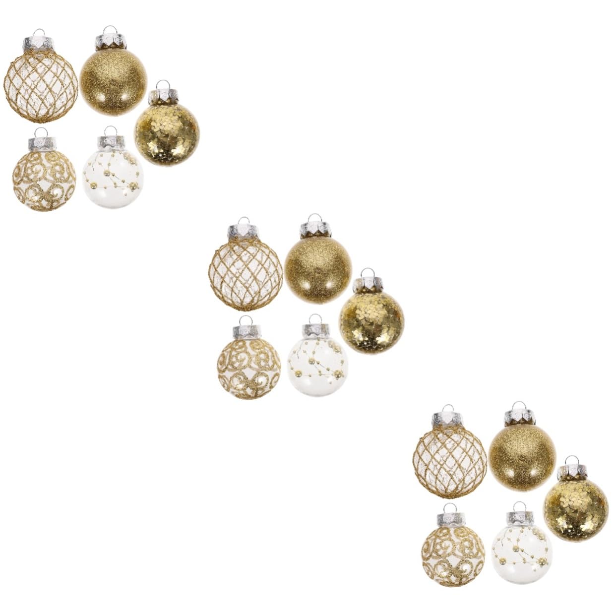 Boules de Noël Cabilock par 90 pièces en plastique incassable pour sapin
