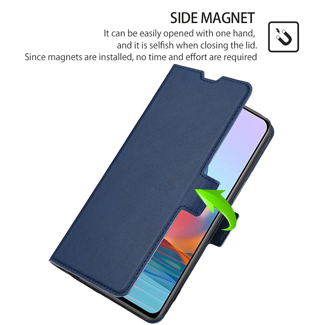 Custodia XINNI Per Realme C33 4G - Portafoglio In Pelle PU E TPU, Flip Magnetica Con Slot Per Carte, Blu