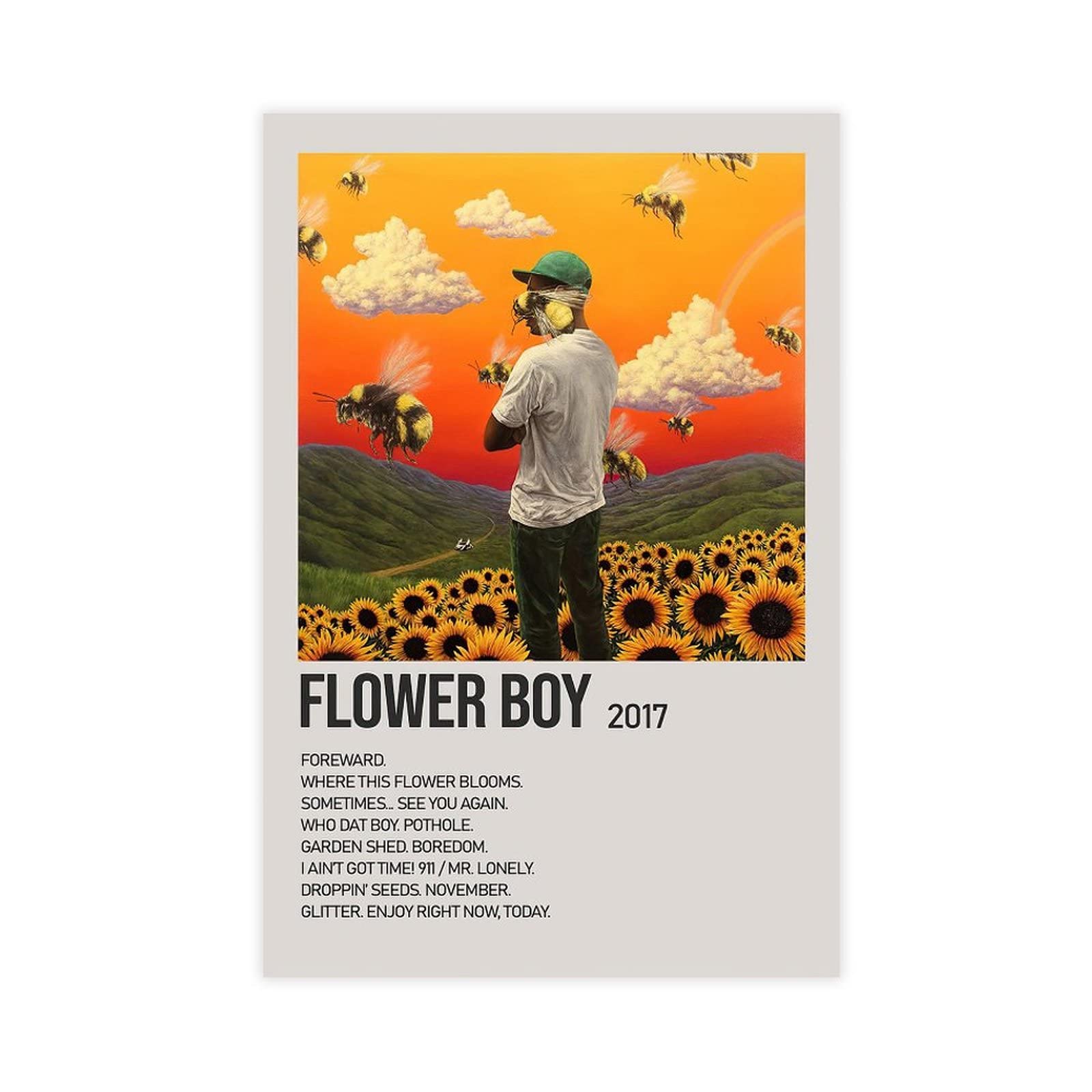 Flower Boy Tyler The Creator Poster Canvas Poster Bedroom Decor Sports Landscape Office Room Decor Gift Unframe-style 20x30inch(50x75cm)