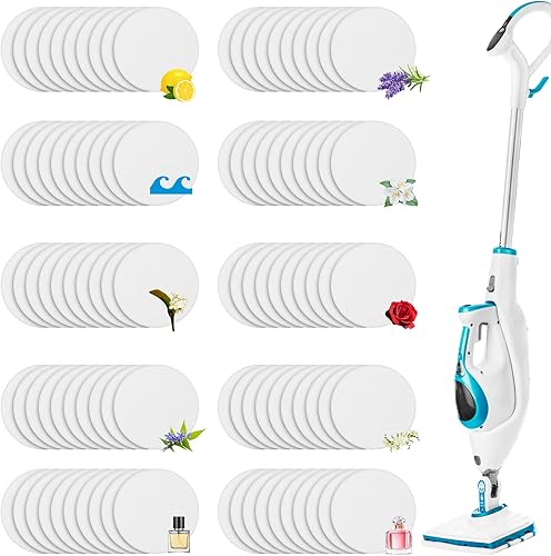 Sadnyy 100 unidades de repuesto para mopa de vapor, almohadillas perfumadas con fragancia, 10 discos de fragancia diferentes compatibles con Bissell