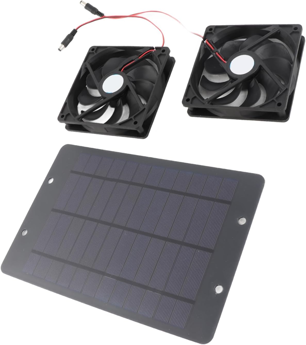 Asixxsix Solar Fan For Chicken Coop, 20W Solar Powered Dual Exhaust Fans Greenhouse Fan With Switch Control For Heat Dissipation Ventilation In Chicken Coops Greenhouses Sheds Livestock