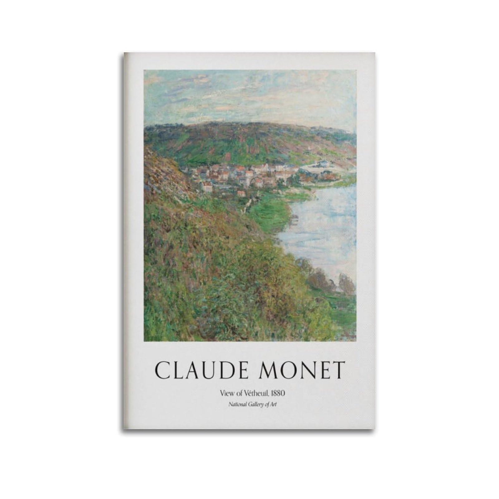 xiaoxiaoshen Claude Monet 'view of Vétheuil' Exhibition Canvas Poster Wall Art Prints Room Aesthetic Murals Bedroom And Living Decorations 24x36inch(60x90cm)