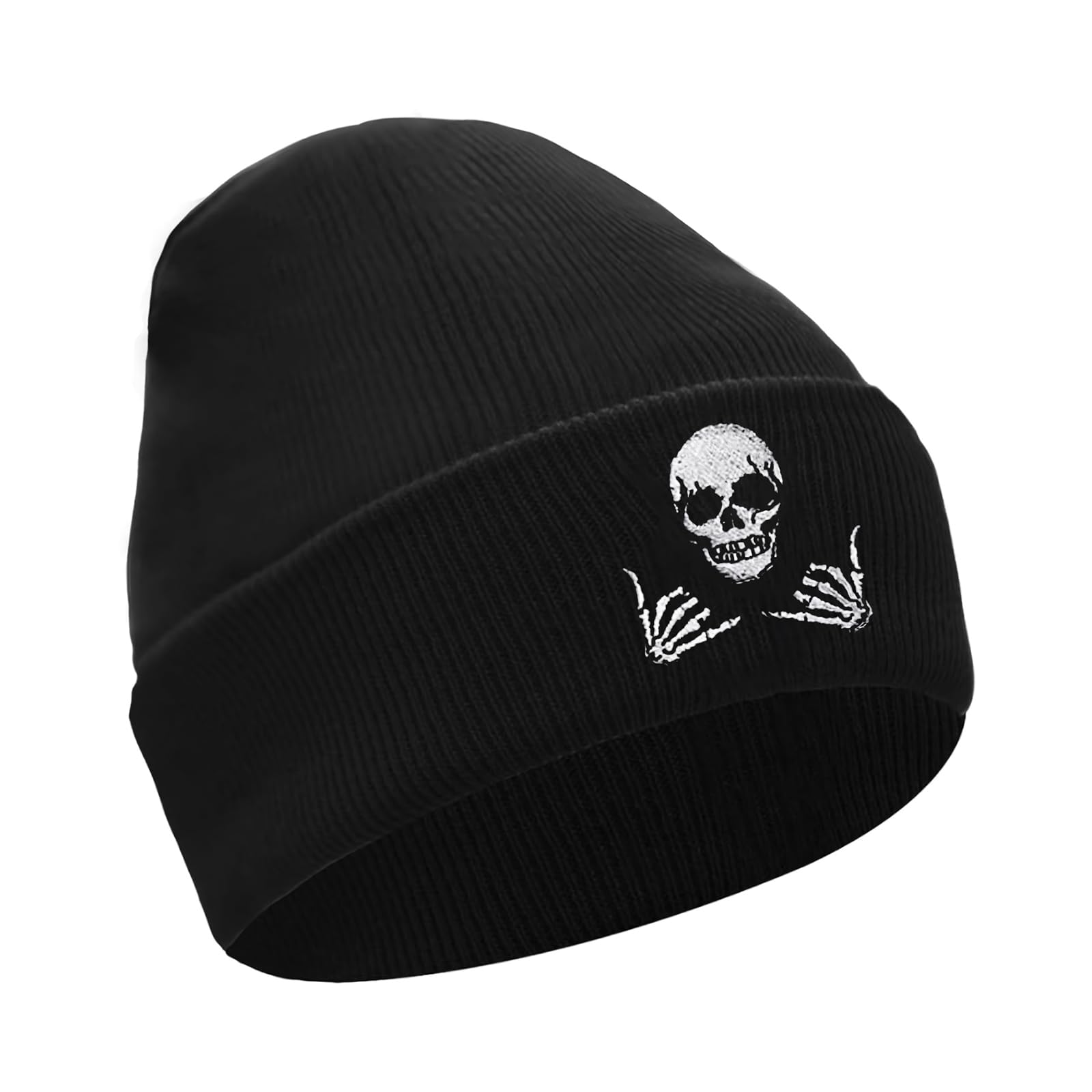 YAMEIZE Beanie Strickmützen für Damen - Herren Beanie Mütze Slouchy gestrickt Hut Winter Skull Cap Gothic Warm Hut Outdoor