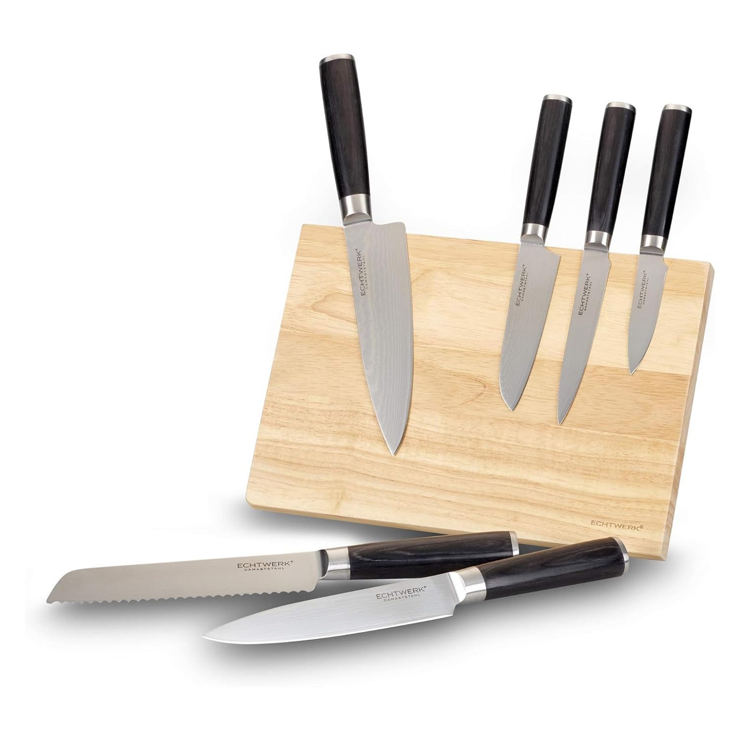 ECHTWERK Set di coltelli Damasco, 3 pezzi, coltello da cuoco/cucina