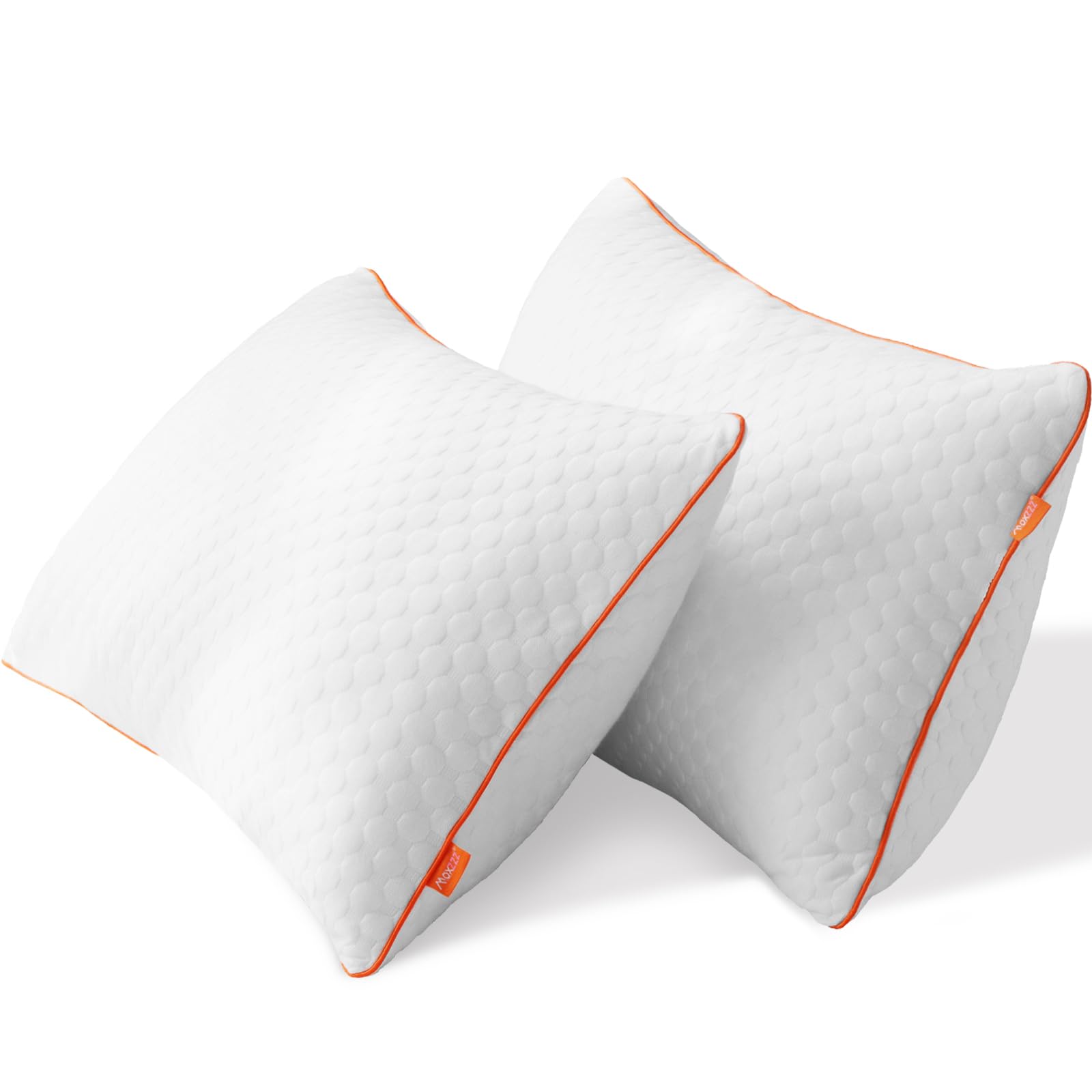 Maxzzz Almohadas Pack de 2, Almohadas Transpirables y Cómodas, con Funda Desmontable y Lavable para un Mantenimiento fácil, 42x70.