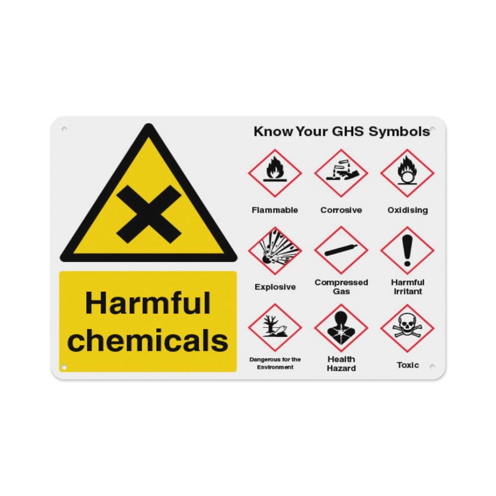 peiyeety Harmful Chemicals Guidance Aluminum Tin Warning Signs For Home Outdoor Garden 12X16 Inches
