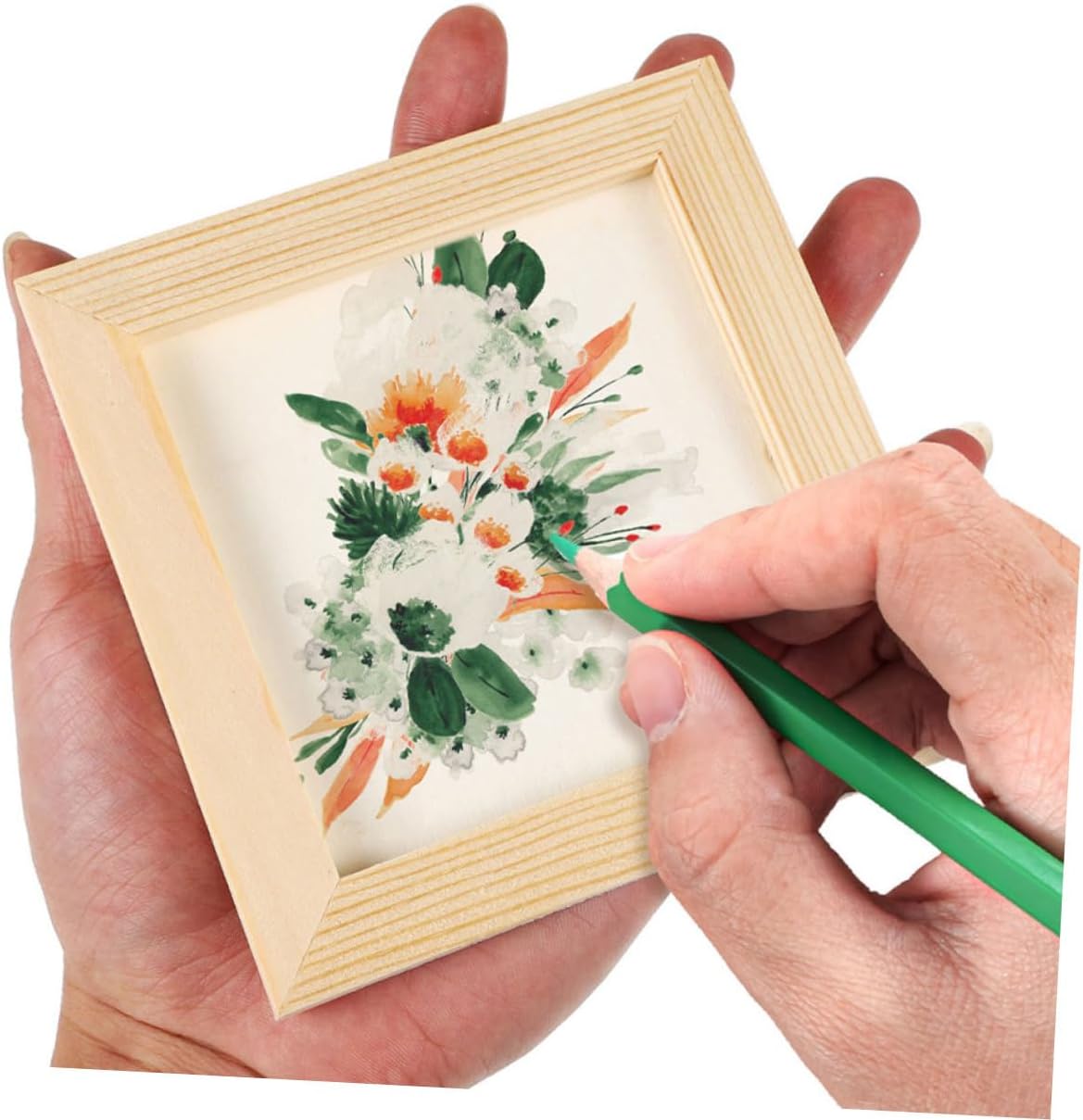 5pcs Wooden Picture Frames 20x20cm with 16.5x16.5cm Inner Size, Blank DIY Painting Wood Photo Frames for ’ Artwork Display and Craft Projects