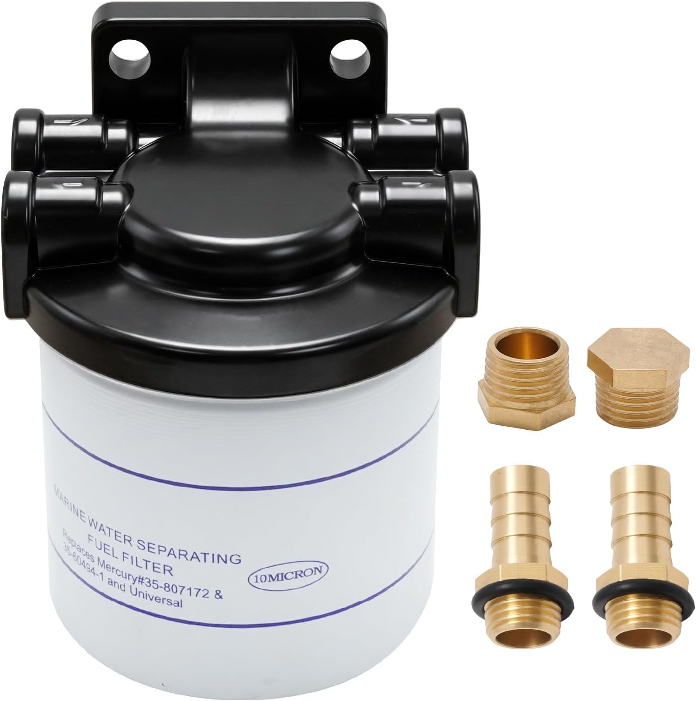 Hoypeyfiy Fuel Water Separator Set,Automobile Water Fuel Separator Replacement for Mercruiser 35-807172, 35-60494-1, 35-802893Q01, 35-55501, 35-57250, 35-806771, 35-802893T, ABB-FUELF- IL-TR.