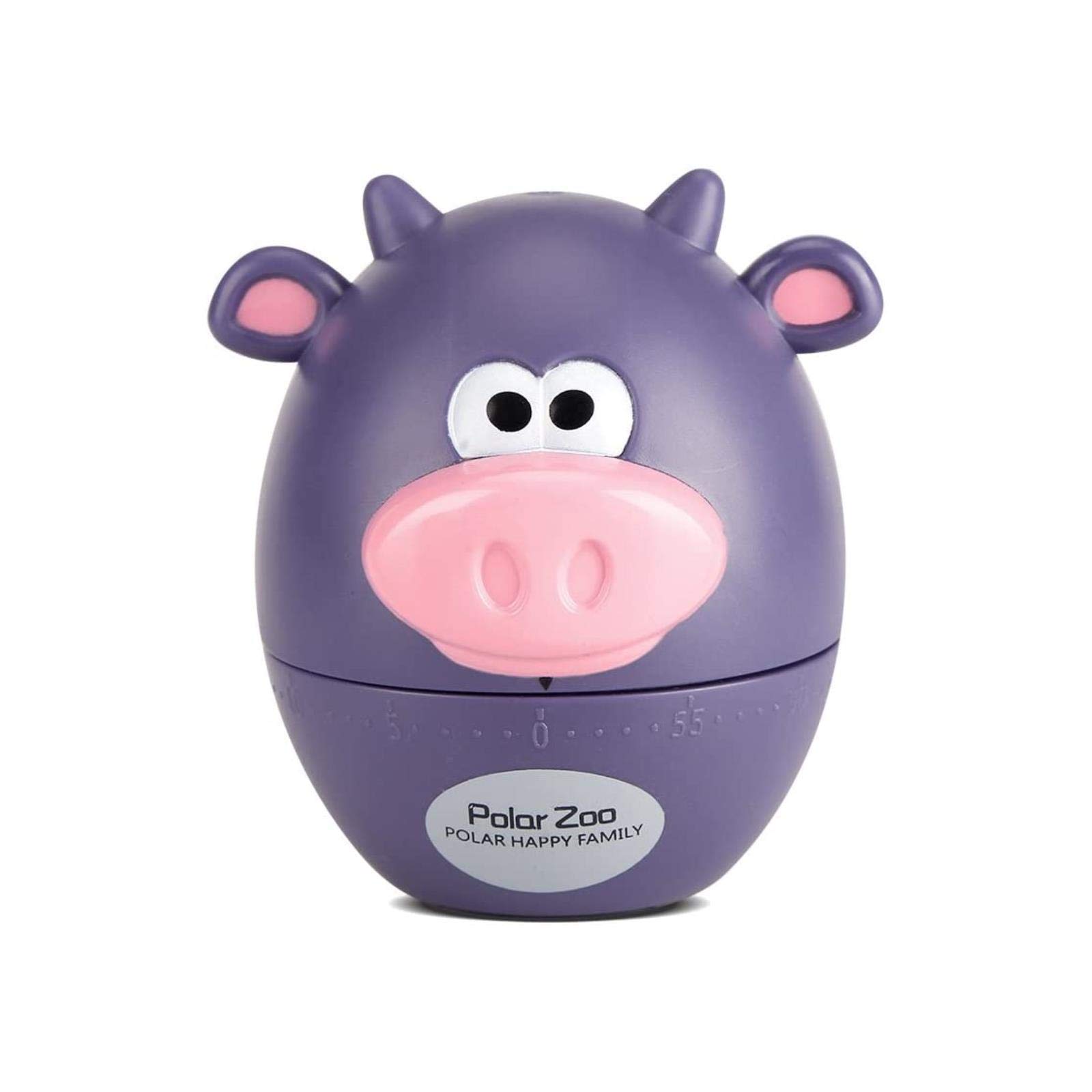 Huhushop Purple Kitchen Timer Egg Timer Animal Shape Cooking Clock Mechanical Kitchen Timer Mechanical 55 Minute Cooking Supplies Cartoon Timer For Child No Battery Needed (Purple)