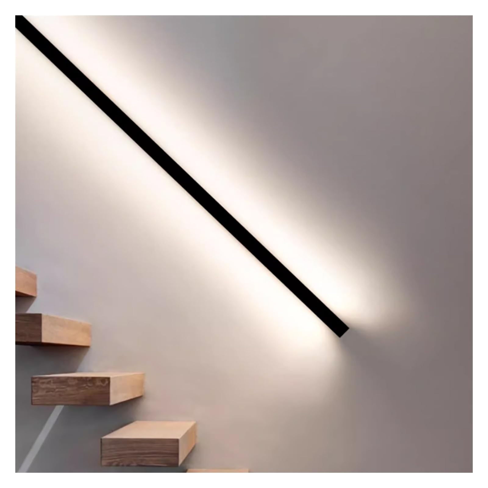 LED-beleuchtetes leichtes Aluminium für Innen- und Außentreppen, modernes Design mit Kontrollschalter, Lichtlösung für Flure und Treppen