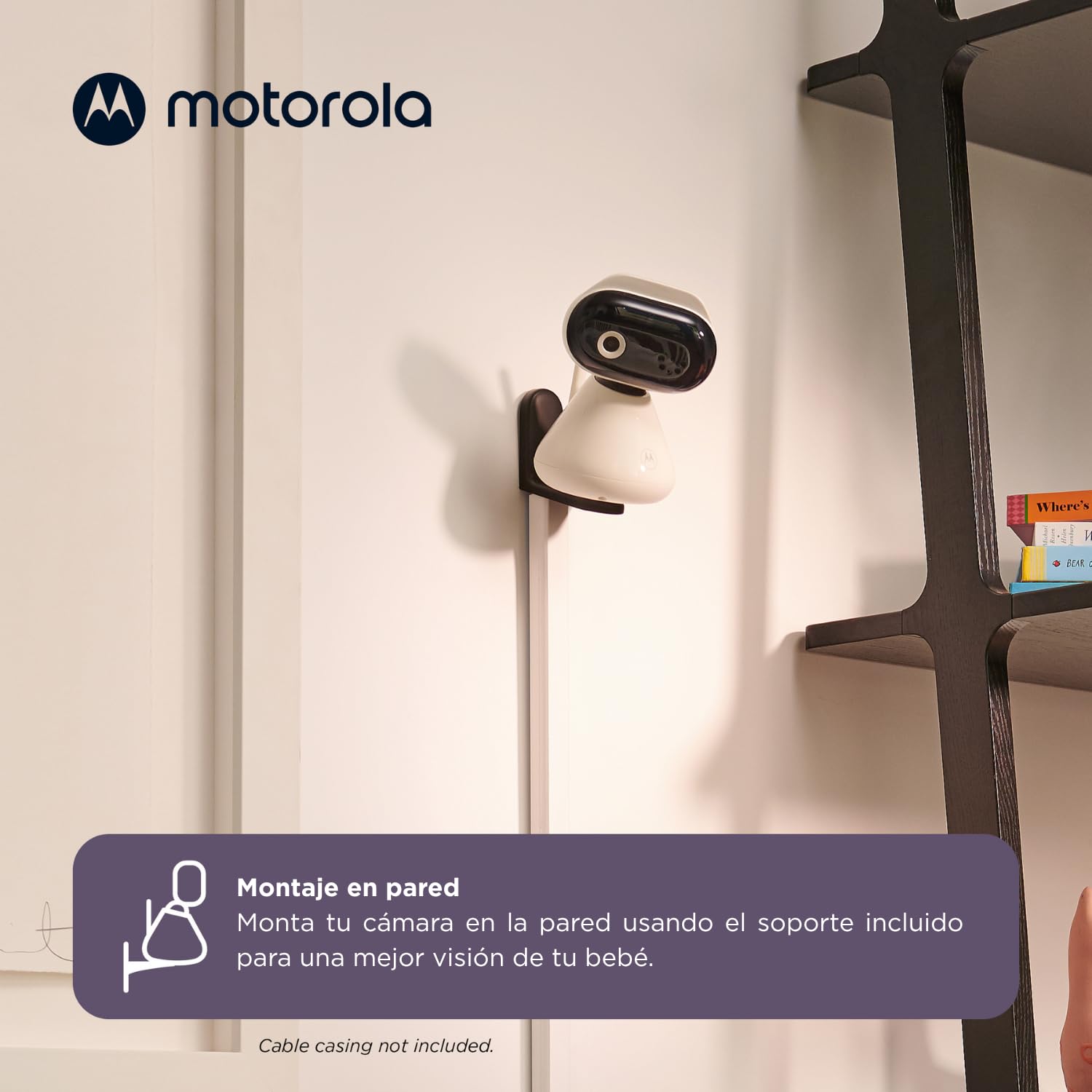 Motorola Nursery PIP1000 Cámara Vigilancia Bebés HD Wi-FI - Monitor Vigilabebés - Monitoreo 24 Horas - Transmisión Digital - Cámara Conexión Privada y Segura - Motorola