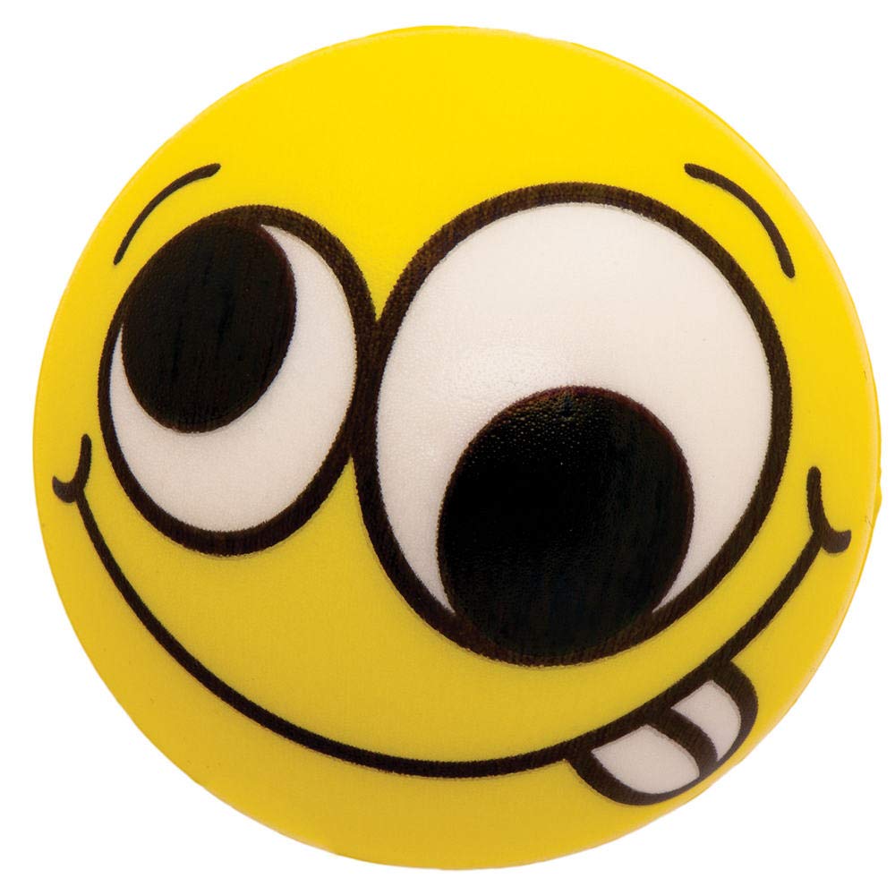 Baker Ross AX362 Funky Face Squishie Ball – zestaw 6 sztuk, bouncy Jet Ball idealna do dziecięcych torebek imprezowych, upominków, kieszonkowych zabawek lub małych prezentów dla dzieci