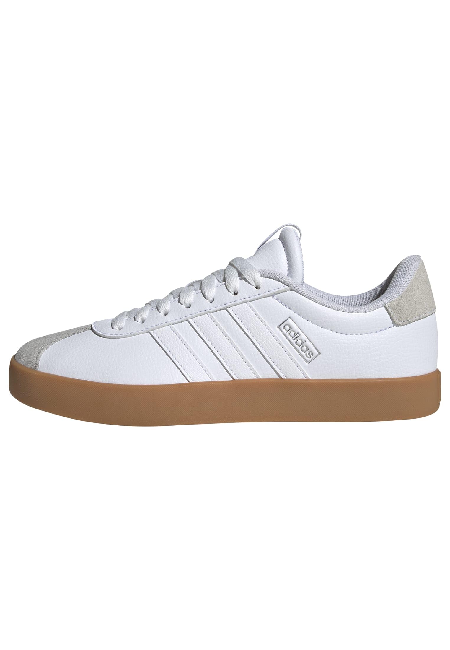 adidas Women's VL Court 3.0 Shoes, FTWR White/FTWR White/Silver met., 6 UK