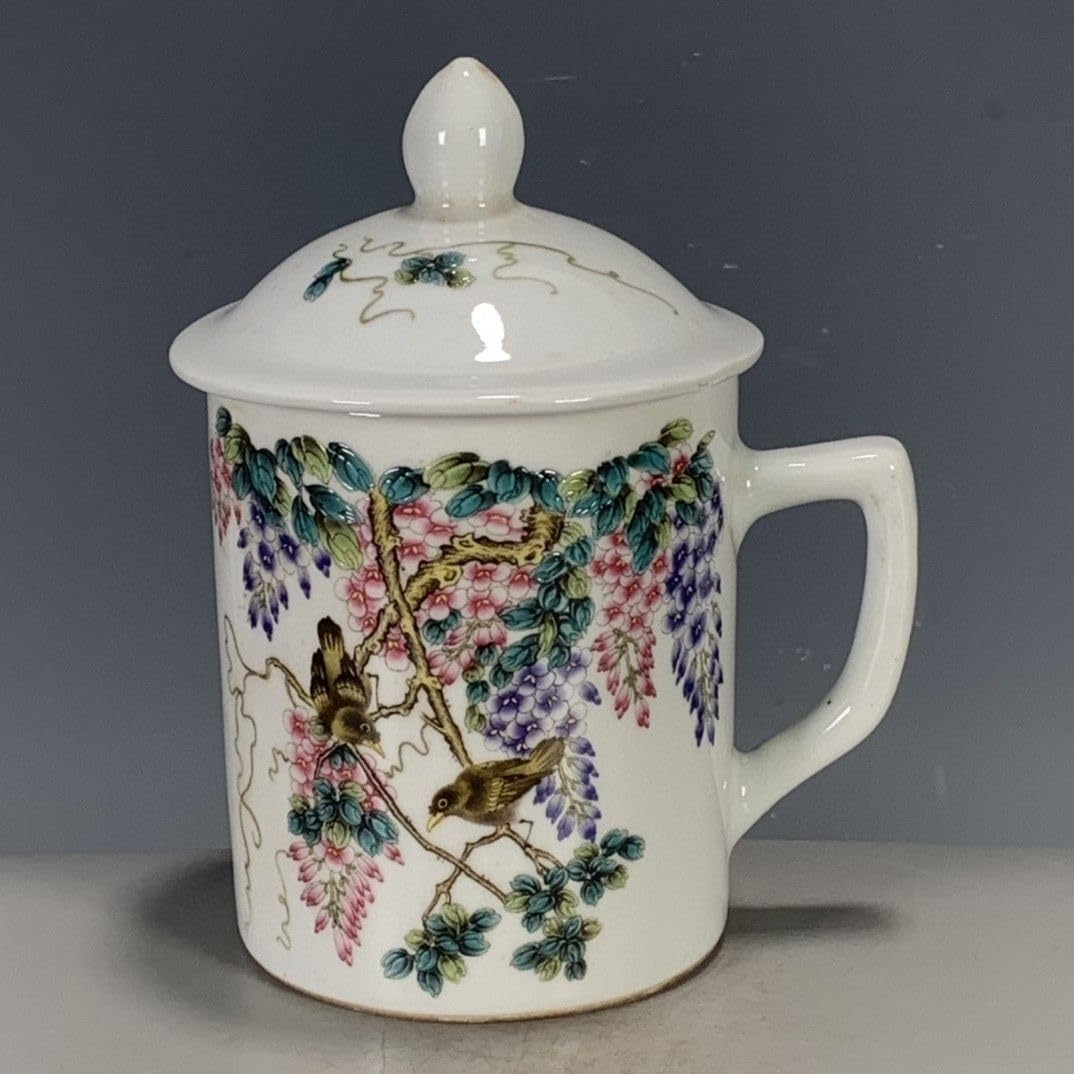 Vase en céramique Qing violet pastel pour salon raffiné