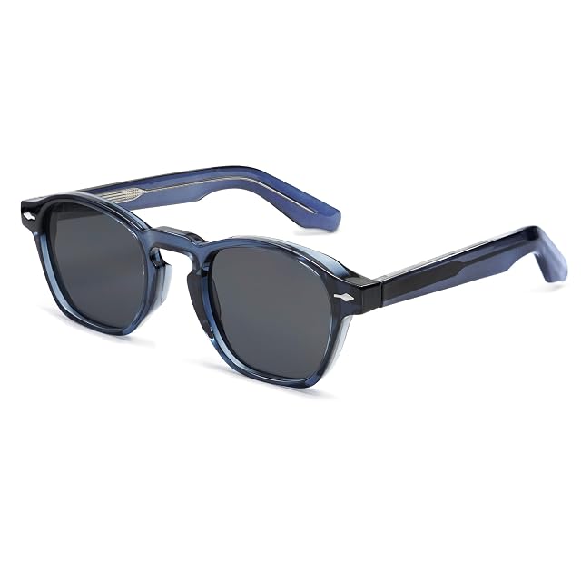 VANLINKER Retro Small Square Sunglasses for Men Women Thin Cube Shades Vintage Slim Frames Intellectual Style VL9774