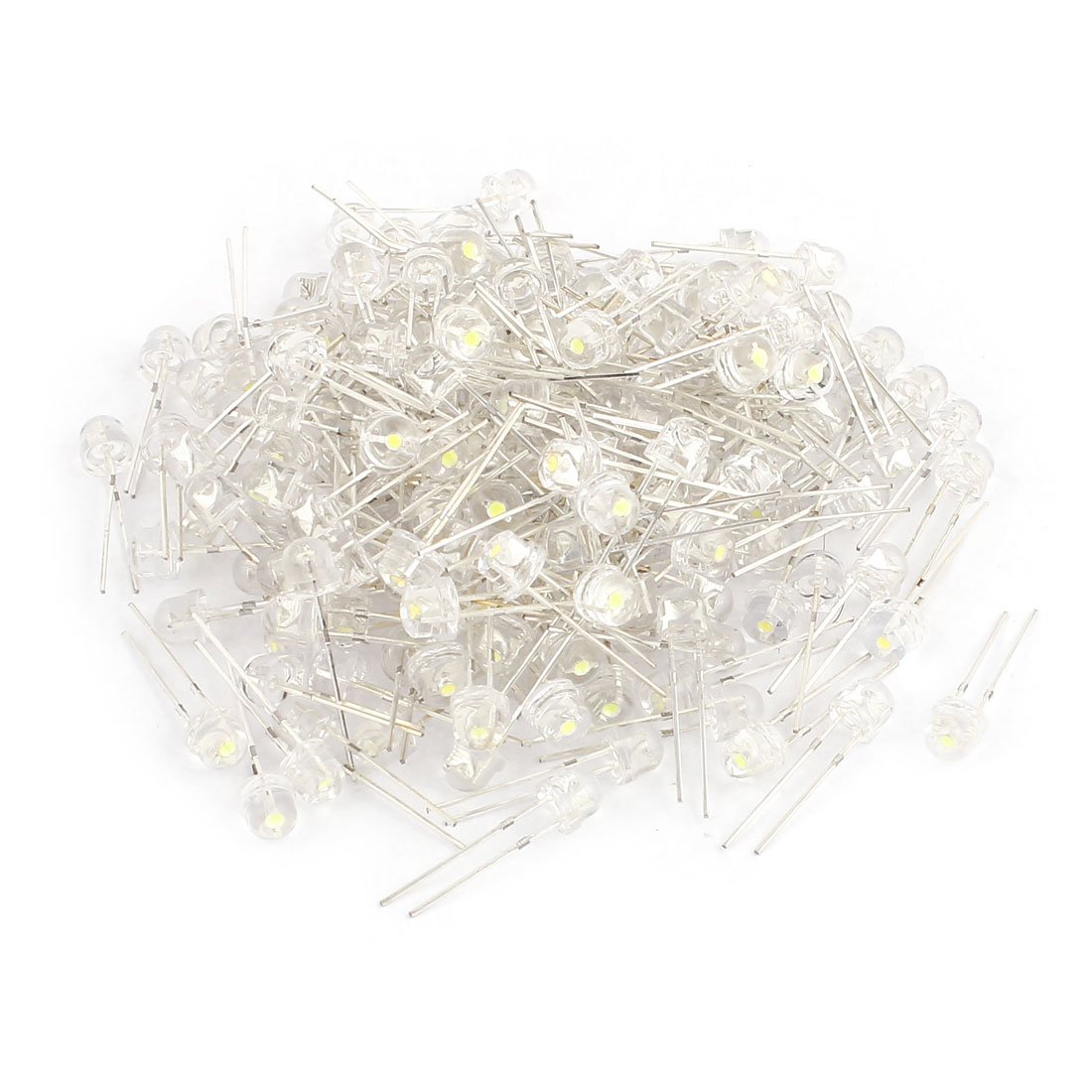 200 Uds 5mm diodos Sombrero de Paja luz Blanca LED diodo emisor Transparente DIY diodos Schottky Cuentas de Bombilla SUNBOOOYIN