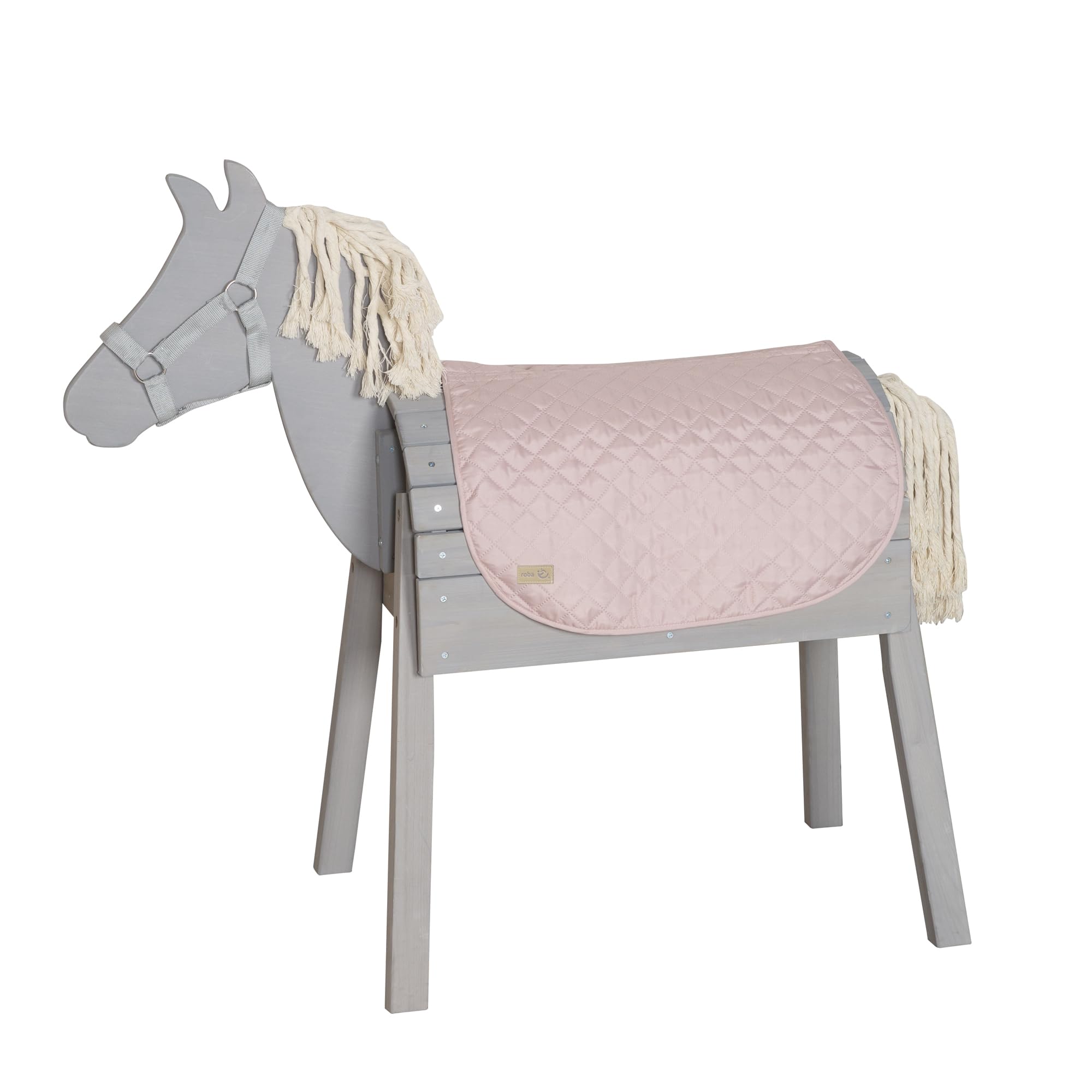 roba Accessories Set for Outdoor Play Horse roba Style Blanket & Halter for Vaulting Horse Kids Accessories from 3 Years Easy-Clean Microfiber Pink