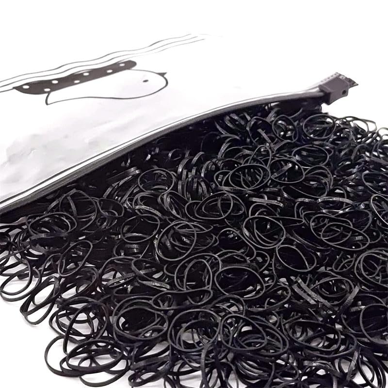 RECTYO GALLERY 500pcs Mini Hair Rubber Bands, Non-slip Rubber Hair Bands for Girls, Elastic Hair Ties(0.5 inch) Black RECTYO GALLERY 500pcs Mini Hair Rubber Bands, Non-slip Rubber Hair Bands for Girls, Elastic Hair Ties(0.5 inch) Black