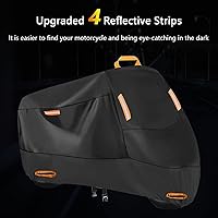 Vista 4 de SECELES Funda para motocicleta de 300D, SECELES Funda resistente para scooter Vespa para todas las estaciones, impermeable al aire libre