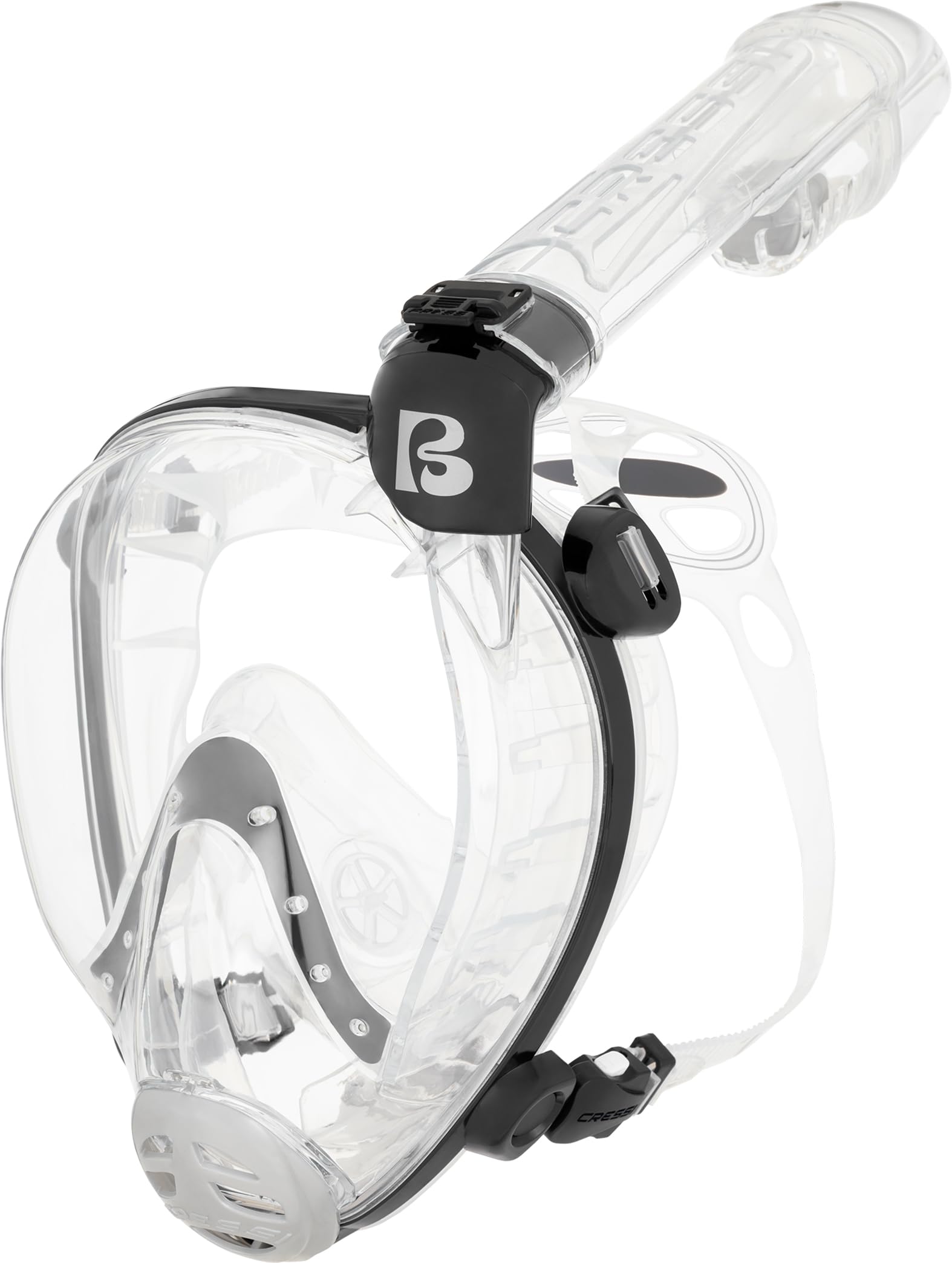CRESSI dal 1946 - Prince Full Face Mask - Maschera Integrale CO2 Sicuro Grande Visione Snorkeling, Anti Fog, Facciale Comfort, Valvola Scarico e Snorkel Dry