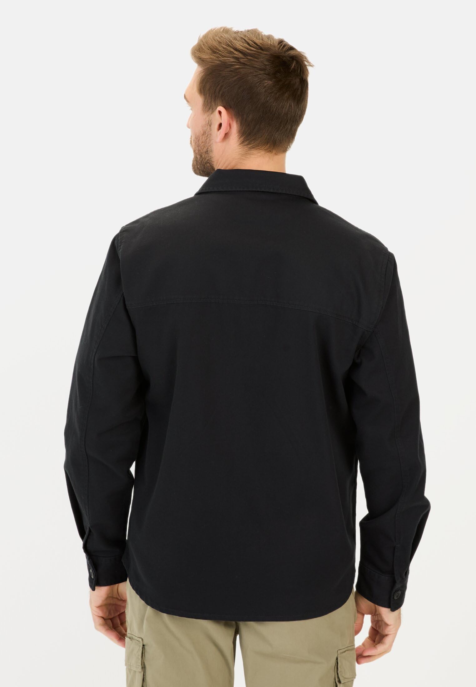 camel active Herren Overshirt aus Reiner Baumwolle