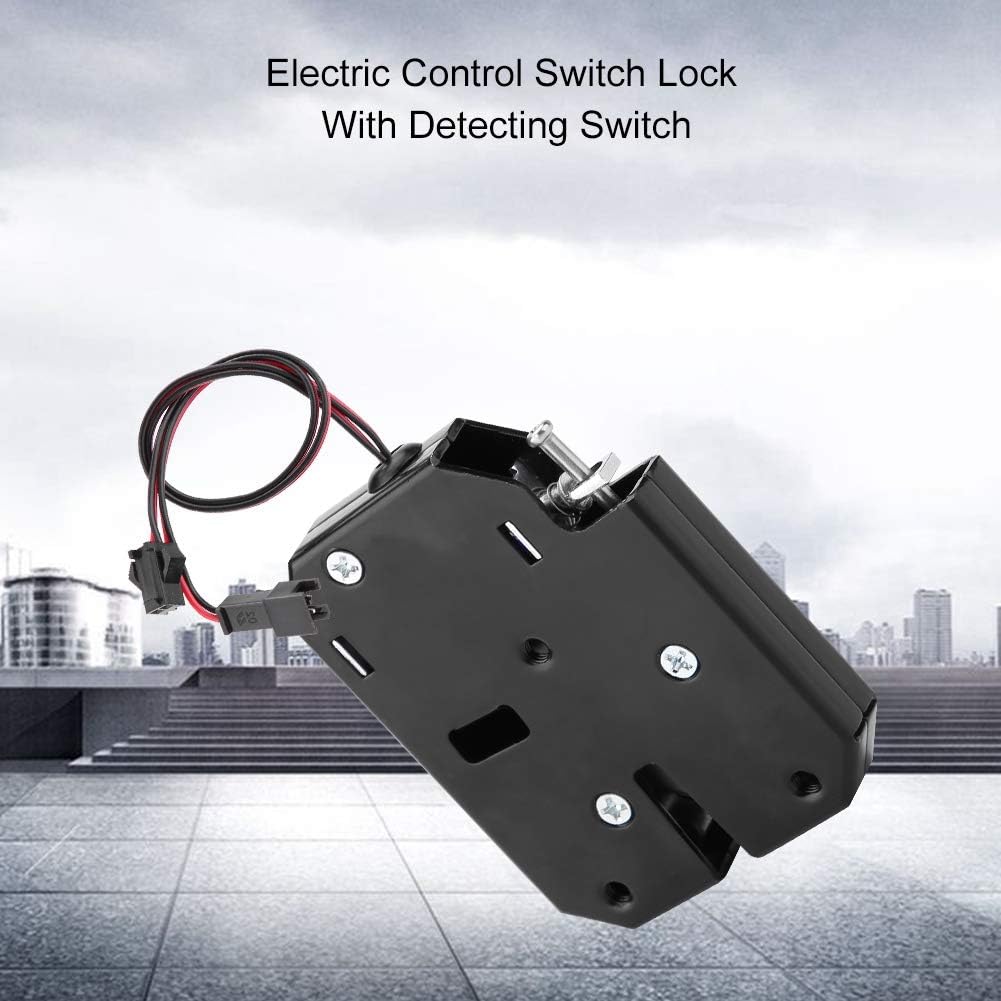 Sonew DC 12V Cabinet Drawer Electric Control Drawer Switch Lock Electromagnetic Lock (with Detecting Switch)