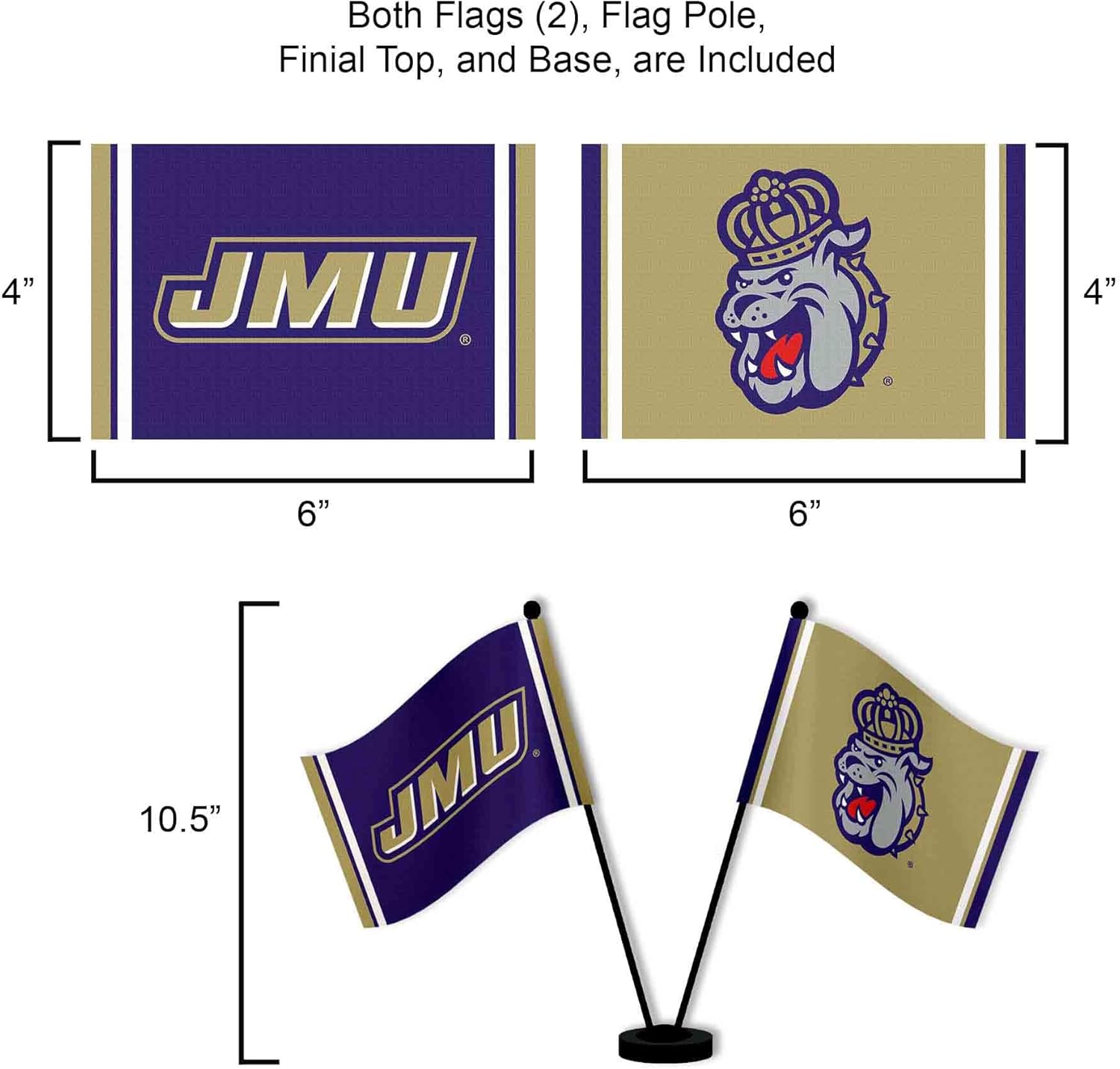 James Madison Dukes Desk and Table Top Flags - Image 3