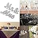 Mrs & Mr Sign Sweetheart Table Decorations, Letters for Wedding Photo Props, Party Banner - Silver Glitter