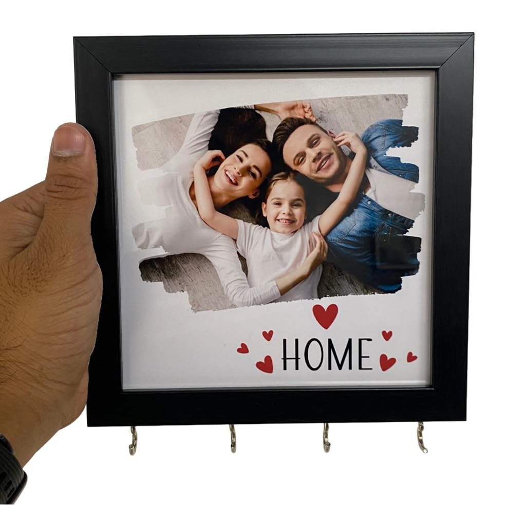 Personalised Key Holder Photo Frame, 4 Hooks, Home Decor, Decorative Items, Home Keys, Gift-image-41