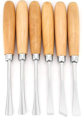 Juego de cinceles de mano de tallado de madera profesional, herramientas de escultura de carpintería para manualidades, carpintería, 6 uds