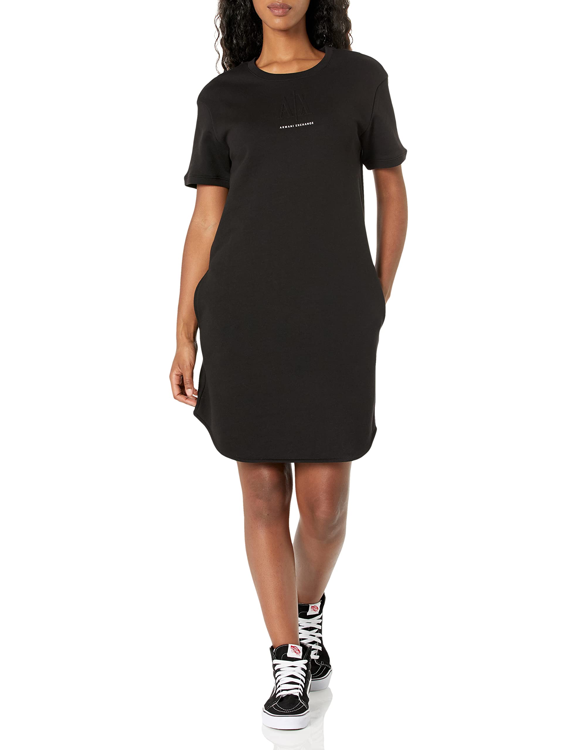 A|X ARMANI EXCHANGEwomens Small Logo T-shirt Dress Casual Dress