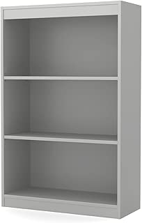 South Shore Axess 3-Shelf Bookcase-Soft Gray - coolthings.us