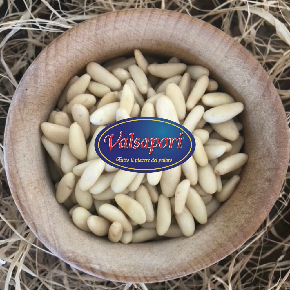 Valsapori - PINOLI SICILIANI SGUSCIATI (1000 gr) - RACCOLTO SELVATICO | Pinoli Italiani Selezionati, Qualità Premium, Ricchi di Sali Minerali e Vitamine - 100% Naturali, Gusto Autentico della Natura