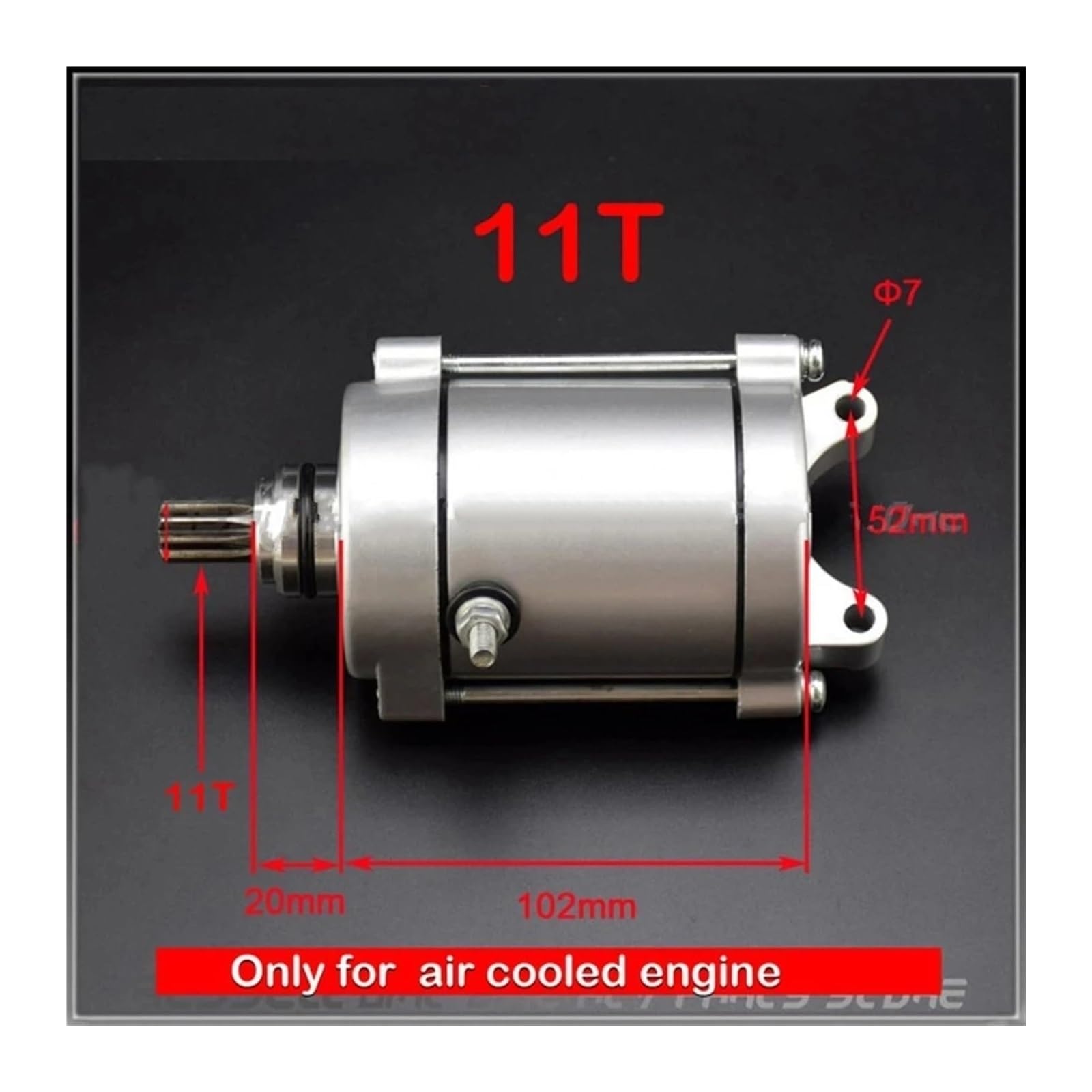 Motor Generador para Zongshen 250 ATV Piezas De Motor Refrigerado por Aire Ciclomotor Scooter ATV CG200 / CG250 9T 11 Dientes Arranque De Motor(Water Cooled 9T)