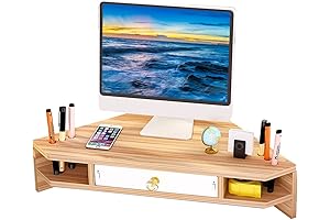 Versatile Triangle Monitor Riser with Ample Storage