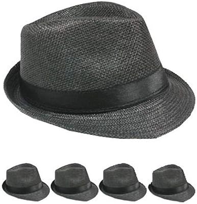 Fedora Hat Cuban Black High Structured Bulk Price 12 Pack