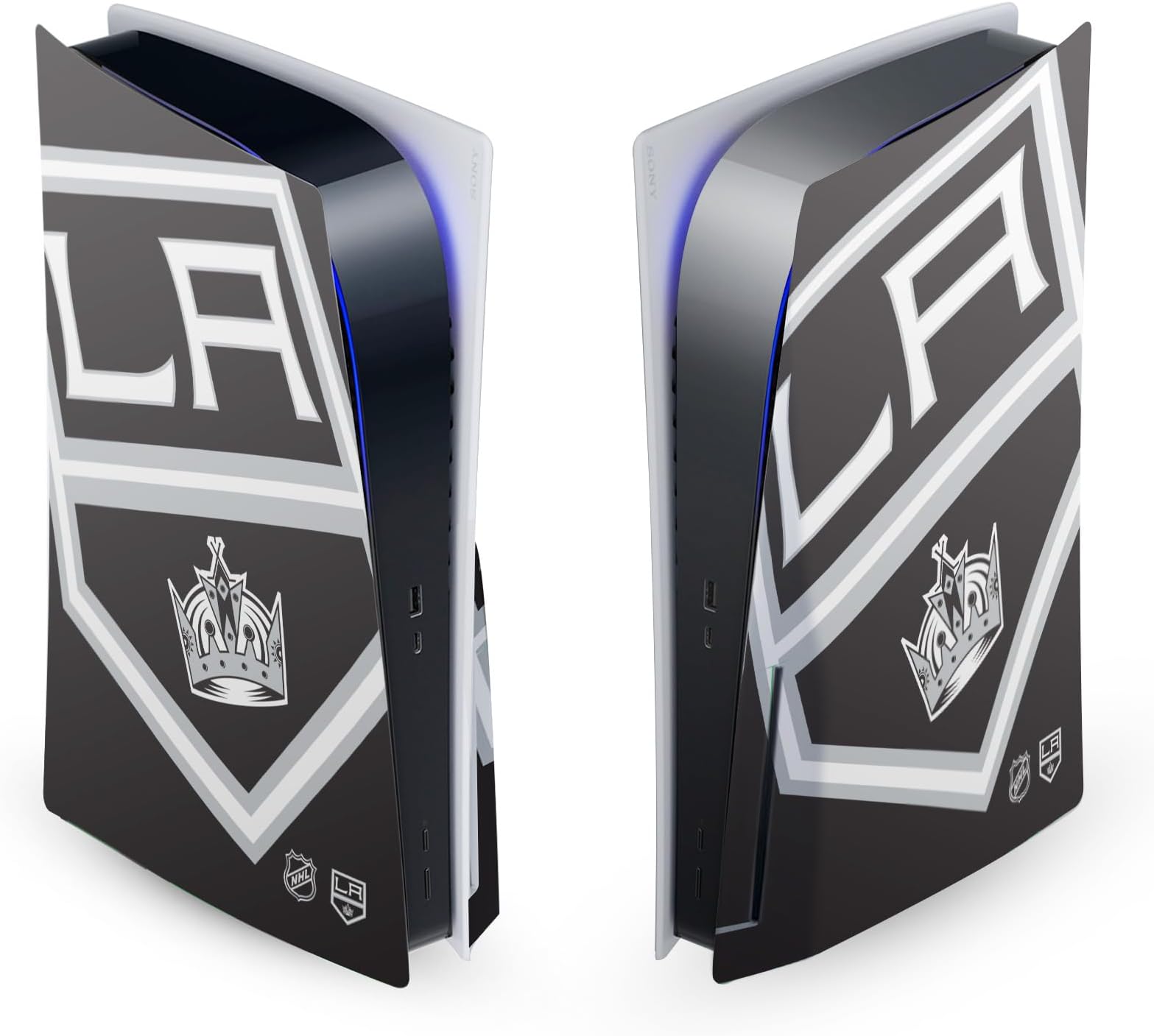 Head Case Designs Officially Licensed NHL Oversized Los Angeles Kings Vinyl Faceplate Sticker Gaming Skin Decal Cover Compatible With Sony PlayStation 5 PS5 Disc Edition Console