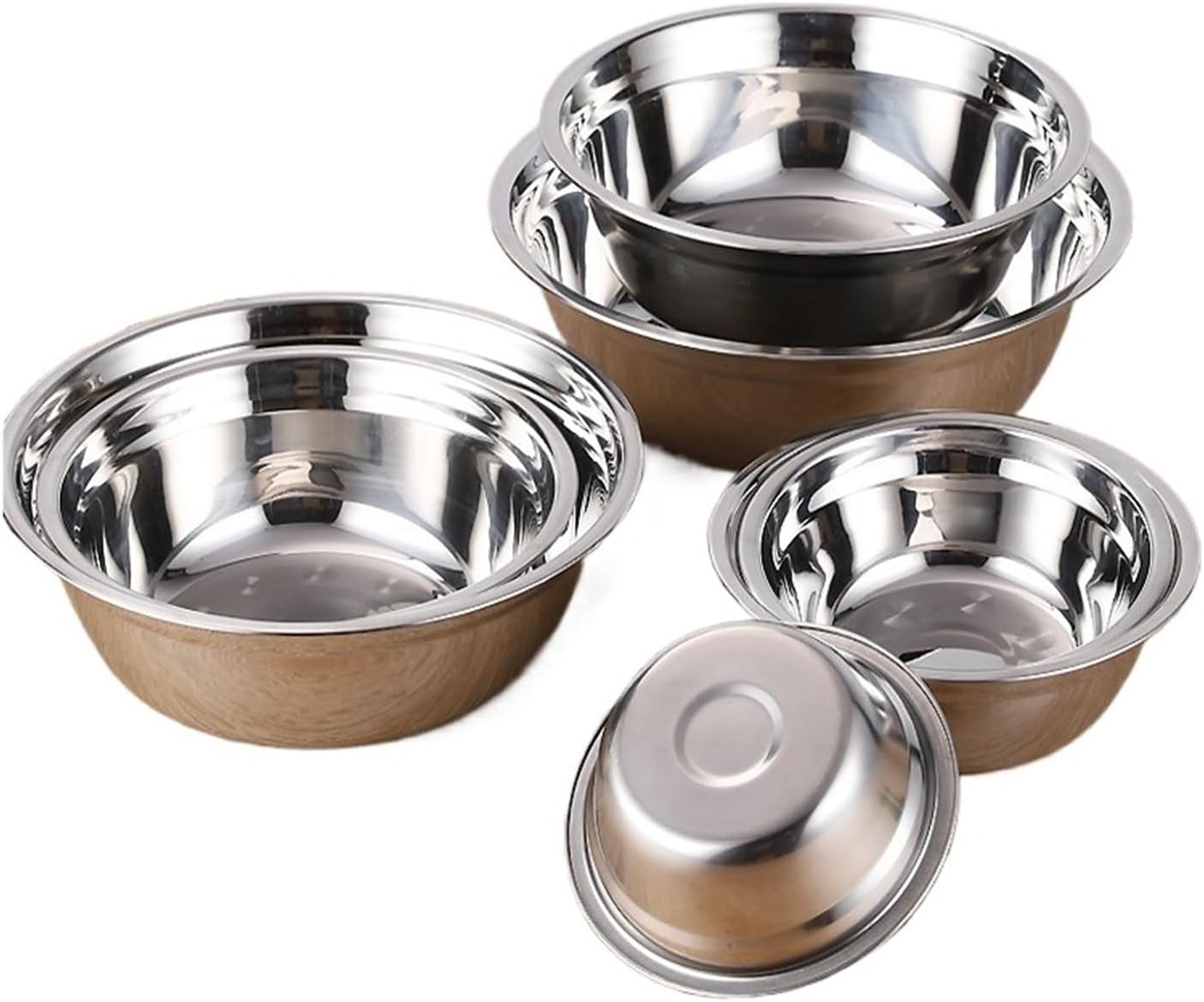 Fit for Thickened Stainless Steel Fruit and Vegetable Washing Bowl - Versatile Kitchen and Baking for Household Use(Bowl16cm)