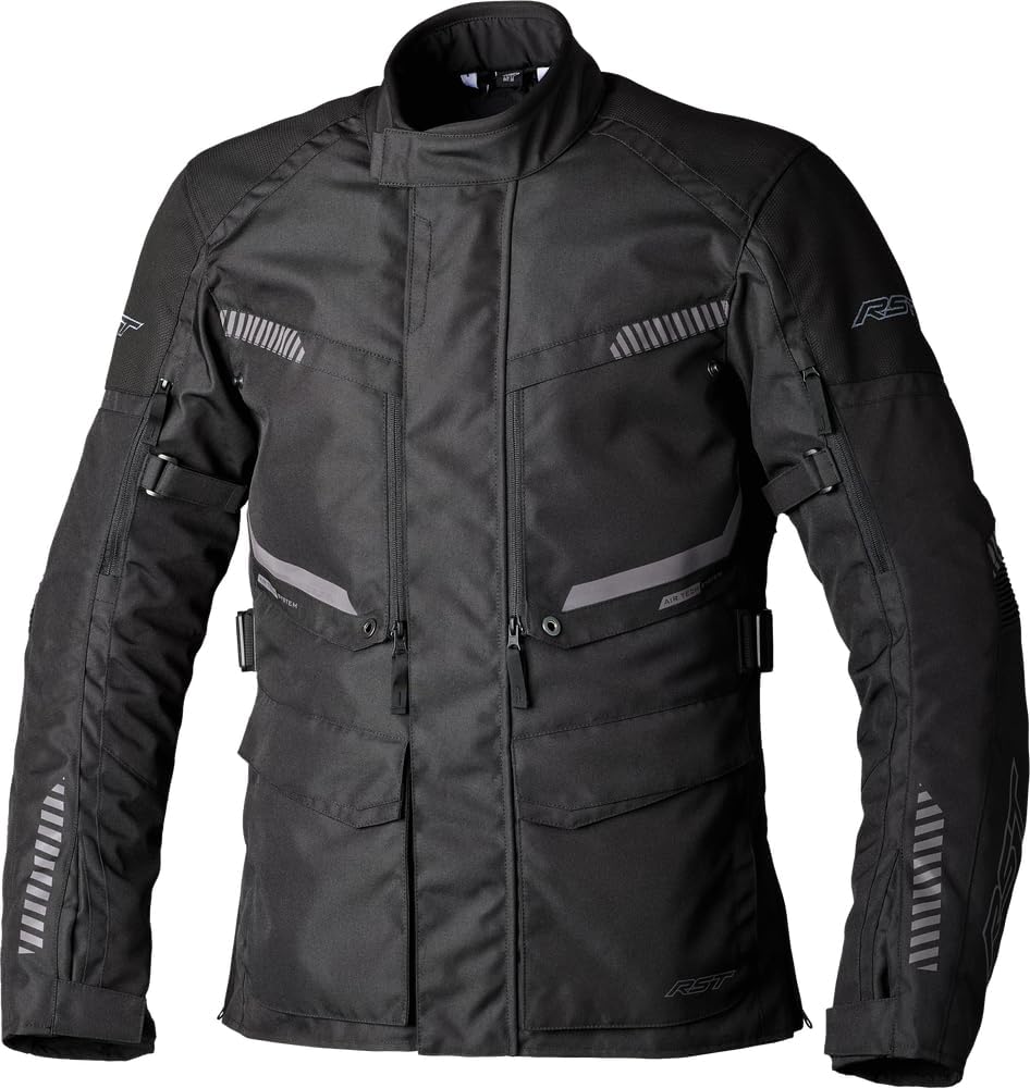 RST Maverick EVO CE Motorcycle Jacket – Reinforced Construction, CE Certified Armor, Road/Adventure Uses (Black/Black, 3X-Large)