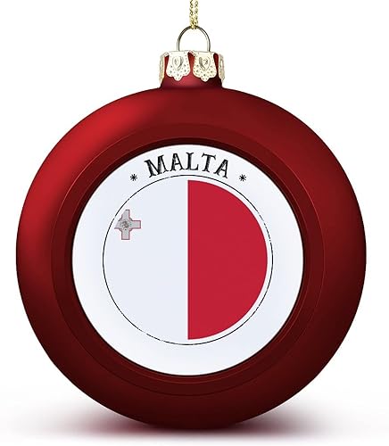 Miniatura 9 de Guangpat Adorno de bola de Navidad de Mónaco, bandera de Mónaco, sello de Mónaco, bandera de las naciones, adornos colgantes, recuerdo, regalo de