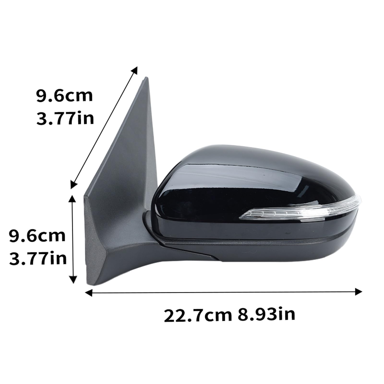 Außenspiegel Für Hyundai Für I20 Für MK2 GB IB 2015-2020 Schwarz Manuell Klappbares Autozubehör 5-polige Rückspiegelmontage Außenspiegel-Baugruppe(1pc left Black)