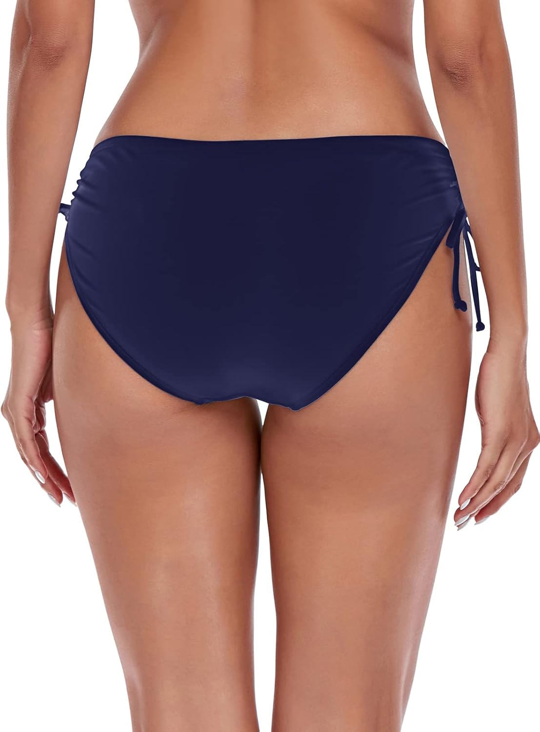 Colloyes Women's Drawstring Bikini Bottoms Full Coverage Low Waisted Swim Bottom - Image 4