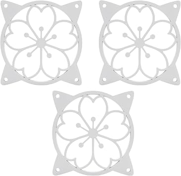 SplashNColor 120mm Sakura Fan Grill Decorative Cover, Super Cute Functional Cherry Blossom Cooling PC Fan Cover Protector for Computer Rig, Sakura PC Accessories Gaming CPU, Easy InstallationWhite
